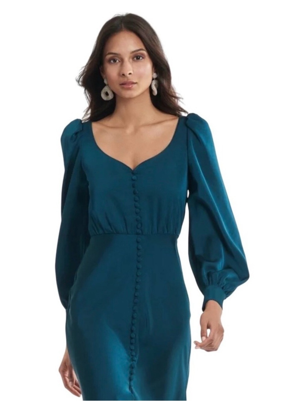Sachin & Babi Amy midi dress in bottle green 4 new without tag